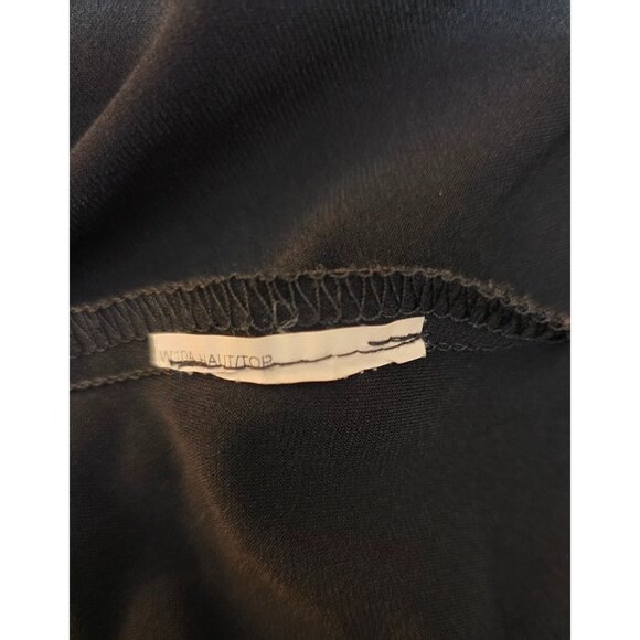 Joseph Ribkoff Black Folded Collar Solid Ruched Shirt Blouse Top 6 - Picture 5 of 5